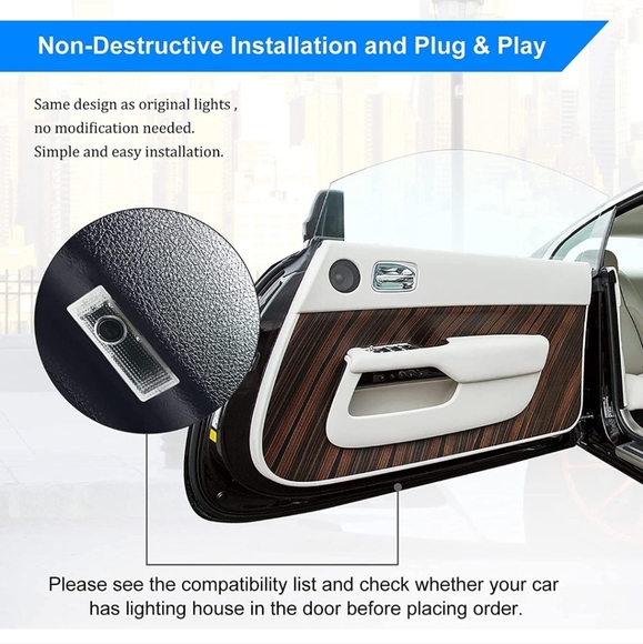 4 new Mini Cooper car door projector ghost lights - Picture 4 of 5